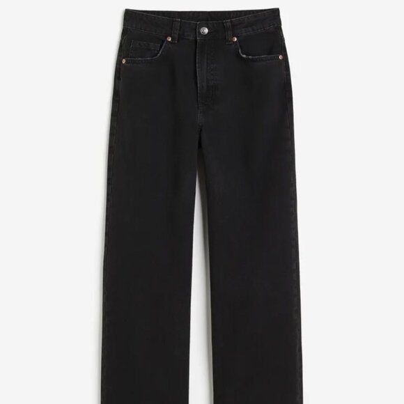 H&M wide-leg long pale denim blue - Picture 1 of 4